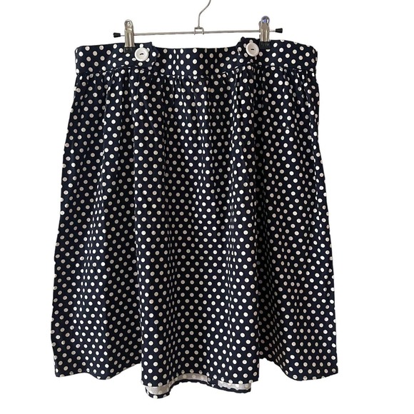 Modcloth Navy Polka Dot A-Line Skirt - Picture 1 of 8